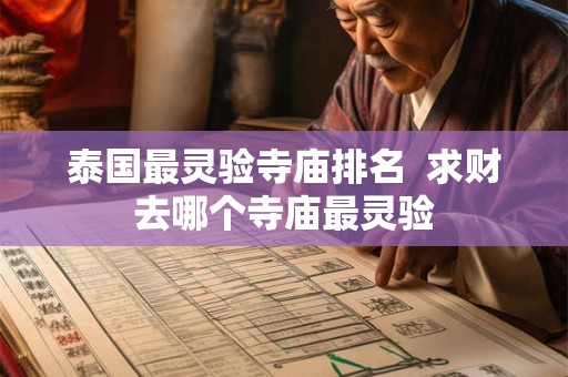 泰国最灵验寺庙排名  求财去哪个寺庙最灵验
