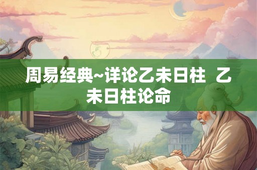 周易经典~详论乙未日柱 乙未日柱论命 周易经典~详论乙未日柱 乙未日柱论命