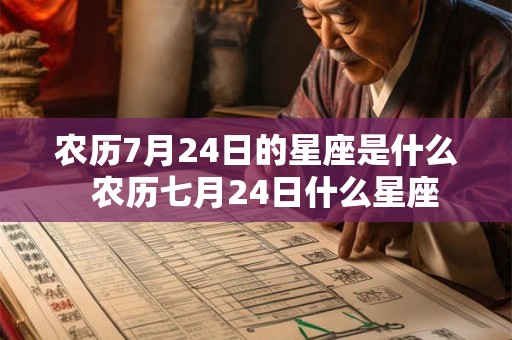 农历7月24日的星座是什么  农历七月24日什么星座