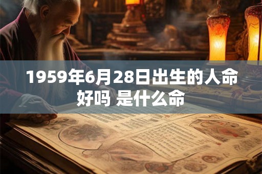 1959年6月28日出生的人命好吗 是什么命