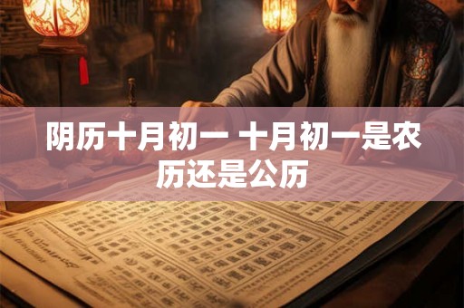 阴历十月初一 十月初一是农历还是公历