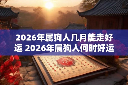 2026年属狗人几月能走好运 2026年属狗人何时好运