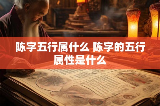 陈字五行属什么 陈字的五行属性是什么