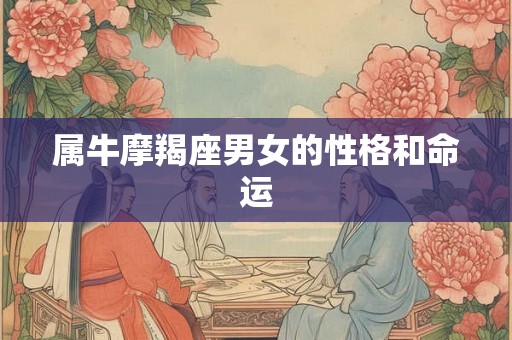 属牛摩羯座男女的性格和命运