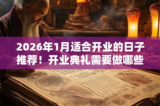 2026年1月适合开业的日子推荐！开业典礼需要做哪些准备