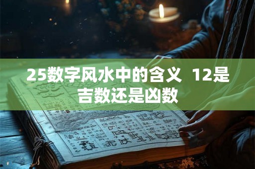 25数字风水中的含义  12是吉数还是凶数