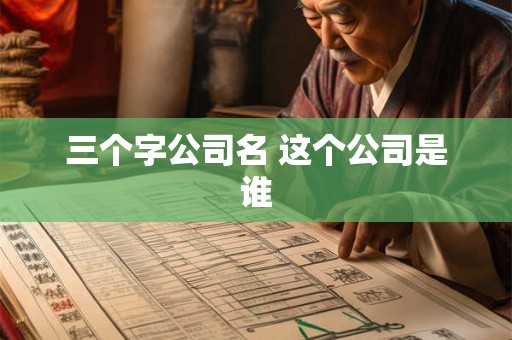 三个字公司名 这个公司是谁 三个字公司名 这个公司是谁