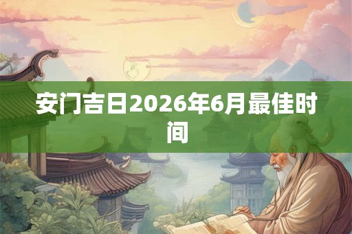 安门吉日2026年6月最佳时间