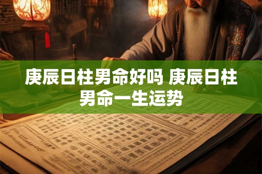 庚辰日柱男命好吗 庚辰日柱男命一生运势