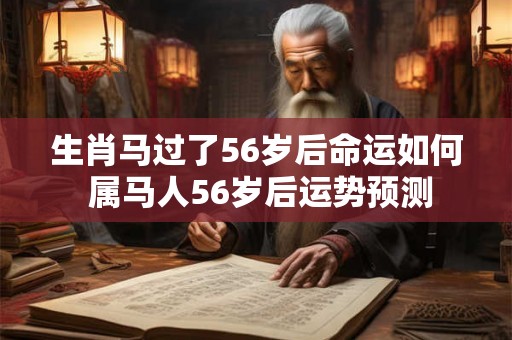 生肖马过了56岁后命运如何 属马人56岁后运势预测