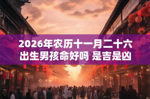 2026年农历十一月二十六出生男孩命好吗 是吉是凶
