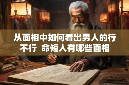 从面相中如何看出男人的行不行  命短人有哪些面相