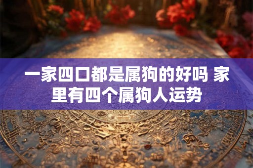 一家四口都是属狗的好吗 家里有四个属狗人运势