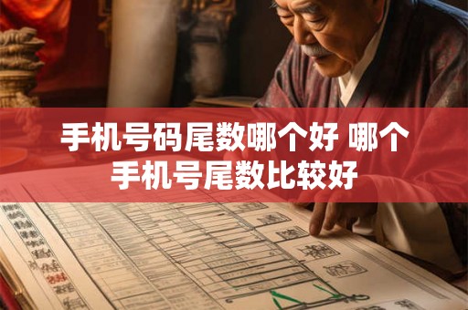 手机号码尾数哪个好 哪个手机号尾数比较好