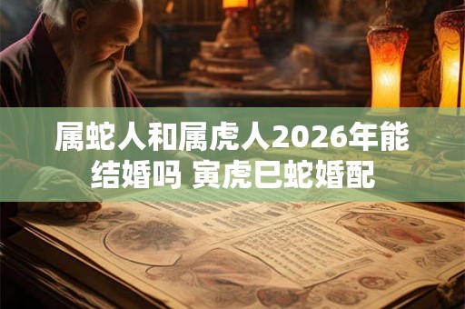 属蛇人和属虎人2026年能结婚吗 寅虎巳蛇婚配
