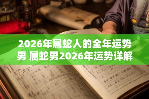 2026年属蛇人的全年运势男 属蛇男2026年运势详解