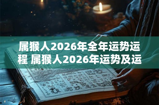 属猴人2026年全年运势运程 属猴人2026年运势及运程每月运程