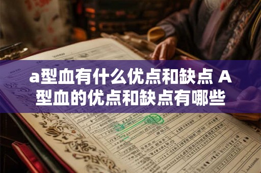 a型血有什么优点和缺点 A型血的优点和缺点有哪些