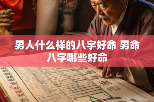 男人什么样的八字好命 男命八字哪些好命