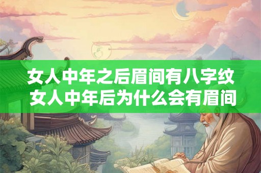 女人中年之后眉间有八字纹 女人中年后为什么会有眉间八字纹 女人中年之后眉间有八字纹 女人中年后为什么会有眉间八字纹
