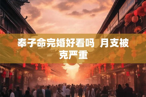 奉子命完婚好看吗  月支被克严重