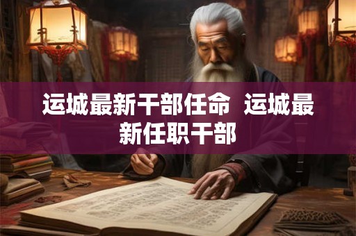 运城最新干部任命  运城最新任职干部