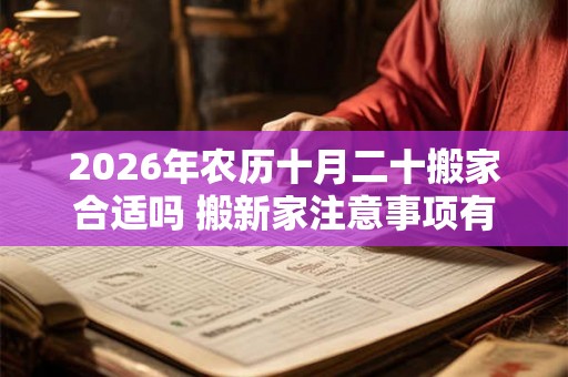 2026年农历十月二十搬家合适吗 搬新家注意事项有什么