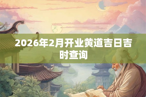 2026年2月开业黄道吉日吉时查询