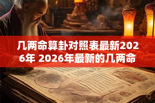 几两命算卦对照表最新2026年 2026年最新的几两命算卦表是什么