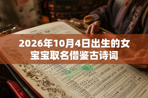 2026年10月4日出生的女宝宝取名借鉴古诗词