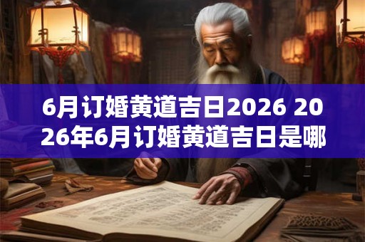 6月订婚黄道吉日2026 2026年6月订婚黄道吉日是哪一天 6月订婚黄道吉日2026 2026年6月订婚黄道吉日是哪一天