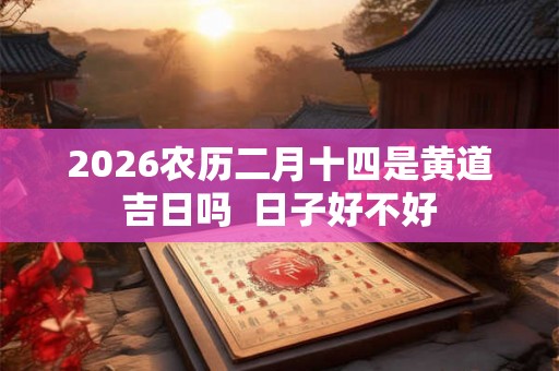 2026农历二月十四是黄道吉日吗  日子好不好