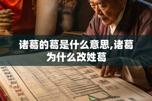 诸葛的葛是什么意思,诸葛为什么改姓葛