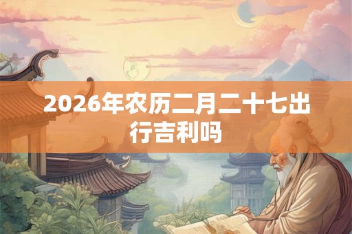 2026年农历二月二十七出行吉利吗