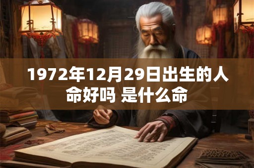 1972年12月29日出生的人命好吗 是什么命 1972年12月29日出生的人命好吗 是什么命