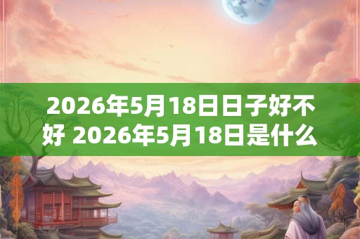 2026年5月18日日子好不好 2026年5月18日是什么日子 2026年5月18日日子好不好 2026年5月18日是什么日子