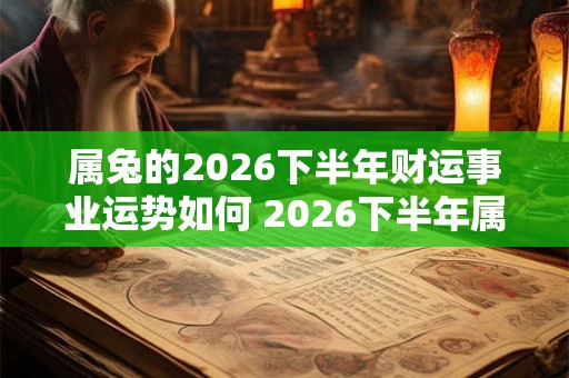 属兔的2026下半年财运事业运势如何 2026下半年属兔的财富运势详解 属兔的2026下半年财运事业运势如何 2026下半年属兔的财富运势详解