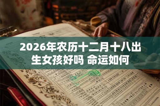 2026年农历十二月十八出生女孩好吗 命运如何 2026年农历十二月十八出生女孩好吗 命运如何