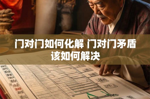 门对门如何化解 门对门矛盾该如何解决