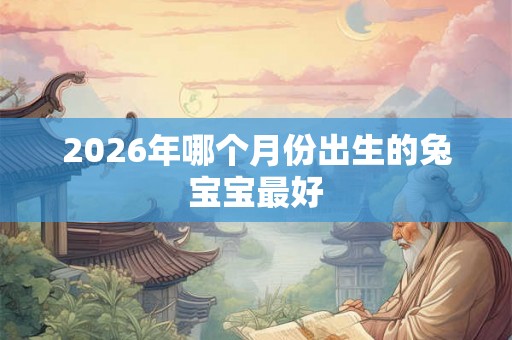 2026年哪个月份出生的兔宝宝最好