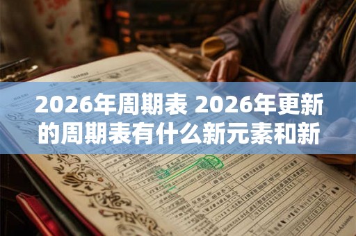2026年周期表 2026年更新的周期表有什么新元素和新发现