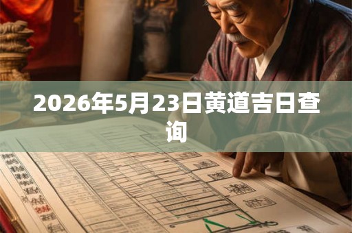 2026年5月23日黄道吉日查询