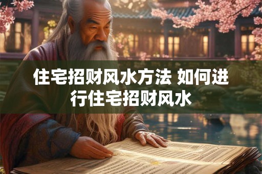 住宅招财风水方法 如何进行住宅招财风水