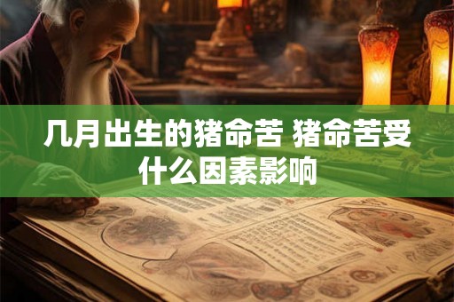 几月出生的猪命苦 猪命苦受什么因素影响