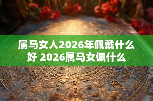属马女人2026年佩戴什么好 2026属马女佩什么 属马女人2026年佩戴什么好 2026属马女佩什么