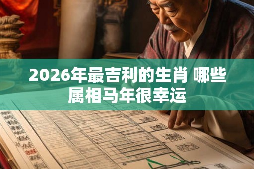 2026年最吉利的生肖 哪些属相马年很幸运