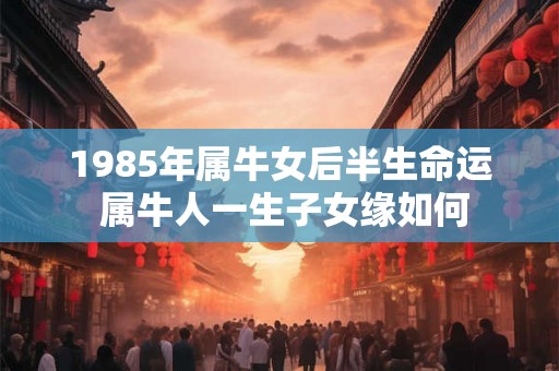 1985年属牛女后半生命运 属牛人一生子女缘如何