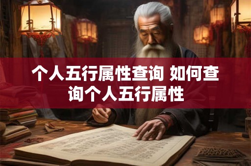 个人五行属性查询 如何查询个人五行属性