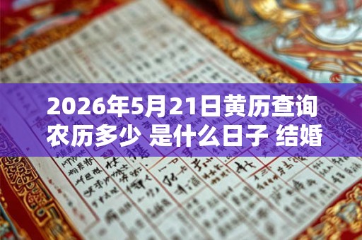 2026年5月21日黄历查询 农历多少 是什么日子 结婚吉时