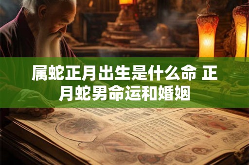 属蛇正月出生是什么命 正月蛇男命运和婚姻